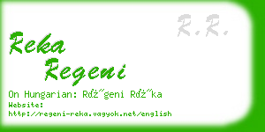 reka regeni business card